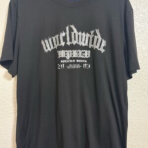 ROMWE Black Graphic Tee